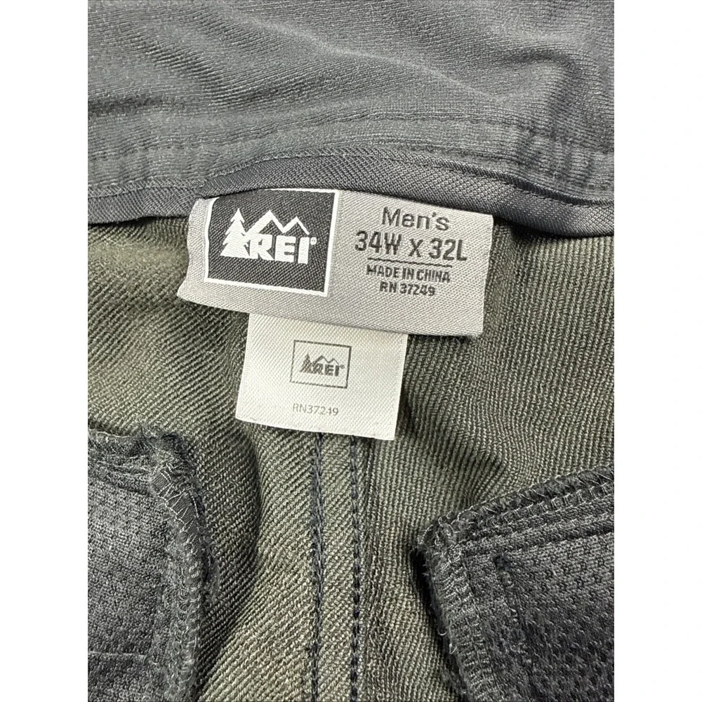 REI Co-op Activator Pants V1 Men 34x32 Black‎ Regular Fit Hiking Nylon Stretch